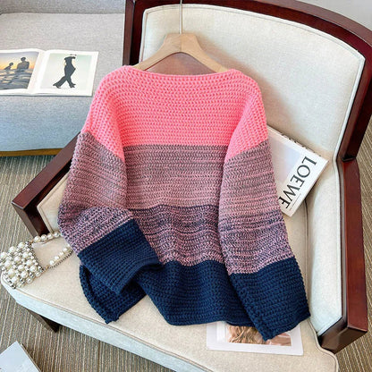 Bequemer Plus Size Sweater Fauler Tag Design