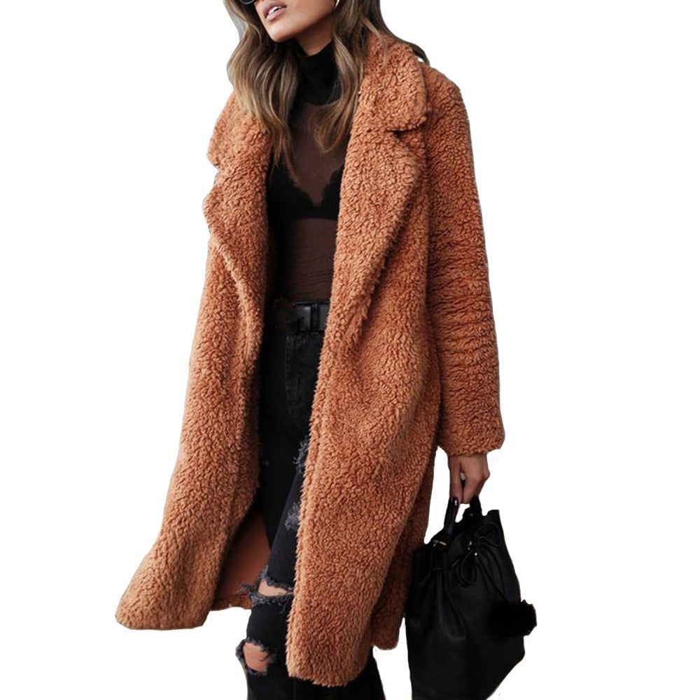 Weiche Teddyjacke Damen Warm