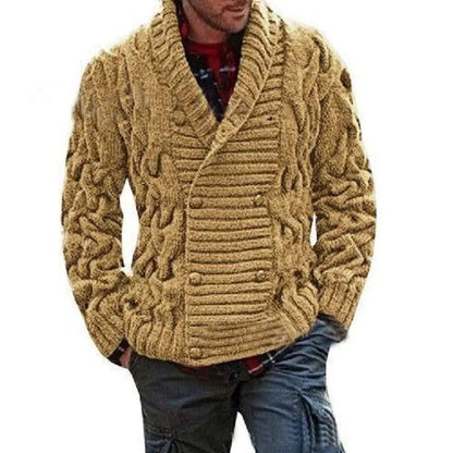 Herren Strickjacke Doppelreihig Modern