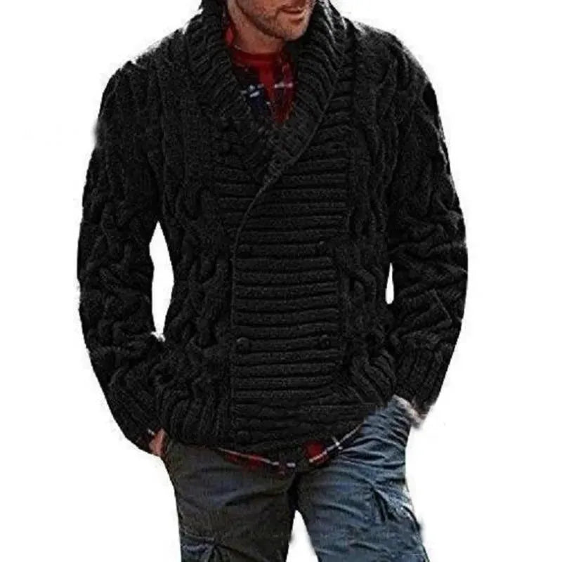 Herren Strickjacke Doppelreihig Modern