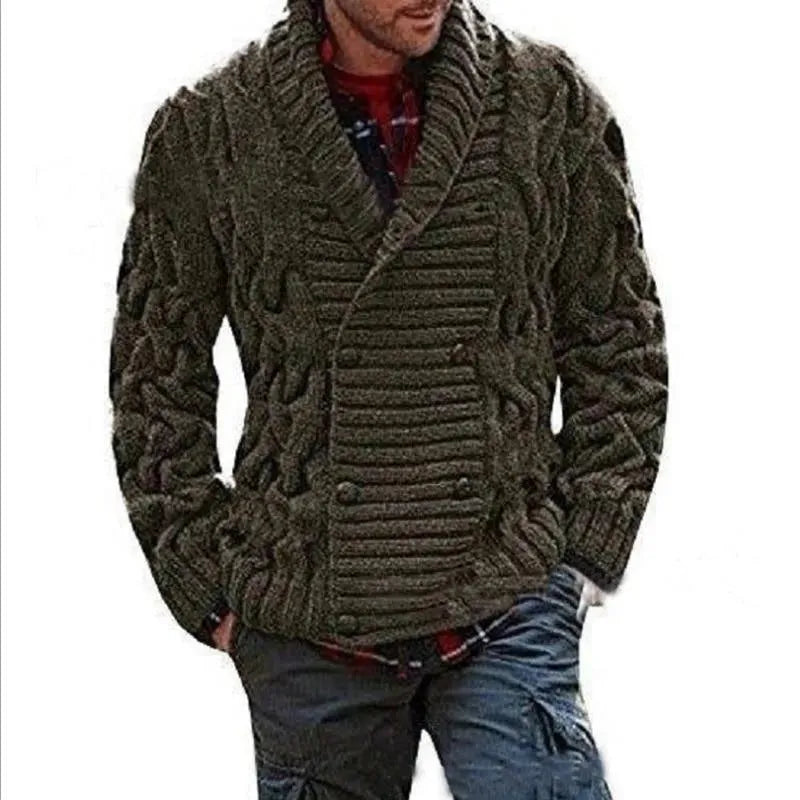 Herren Strickjacke Doppelreihig Modern