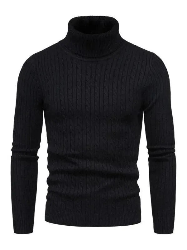 Schmale Rollkragen Pullover Herren Slim Fit