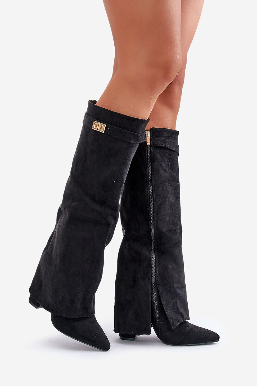 Elegante Stiefel Mit Riemchen Damen Schuhe