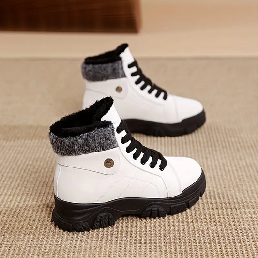 Wasserdichte Winterstiefel Damen Schnürstiefel - IdealeKleiden