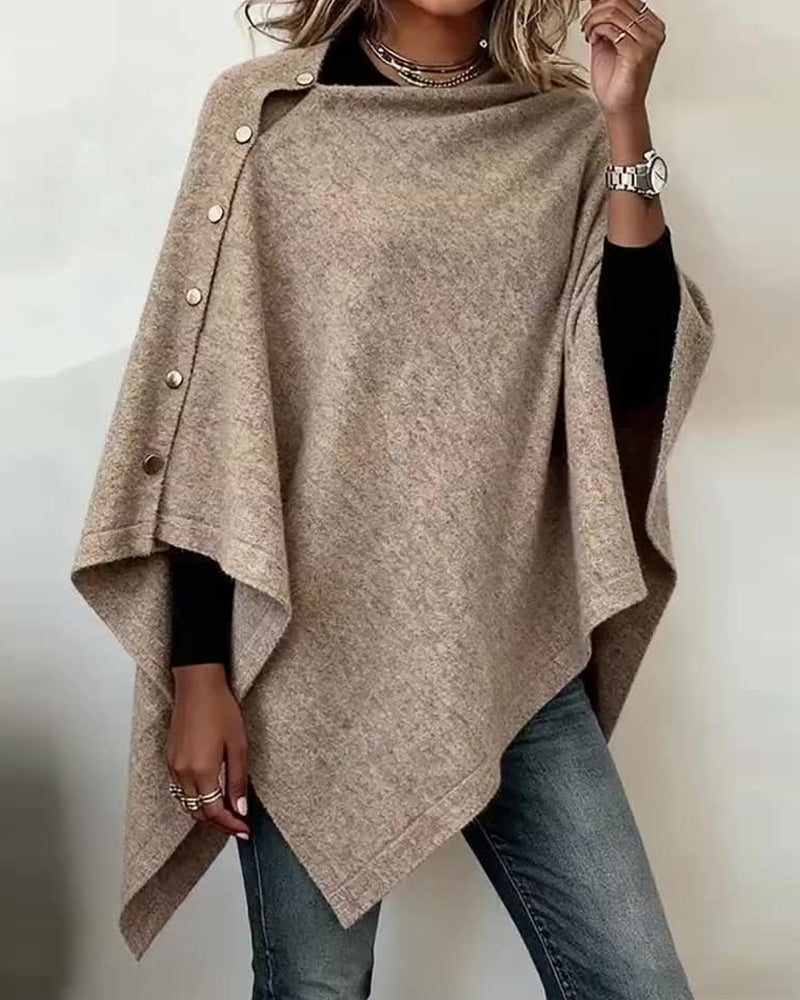 Stylische Capejacke Asymmetrisch Modern