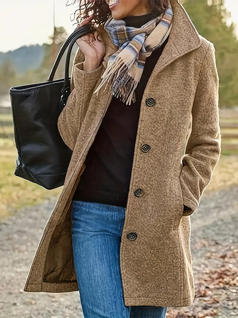 Warmes Winterkleid | Doppelgewebter Damenmantel