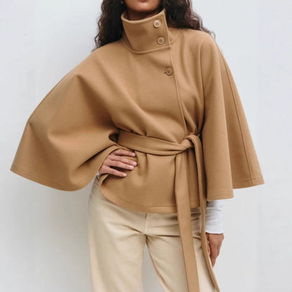 Elegante Damenkleidung | Hochgeschlossenes Kleid Mit Gürtel