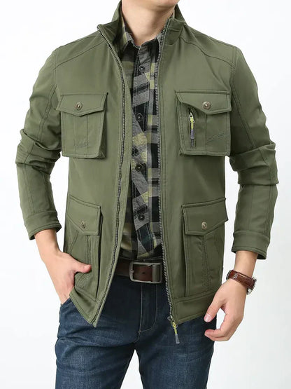 Herren Outdoorjacke Wetterfest Nylon Robust