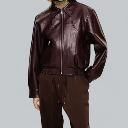 Unisex Lederjacke Retro Style