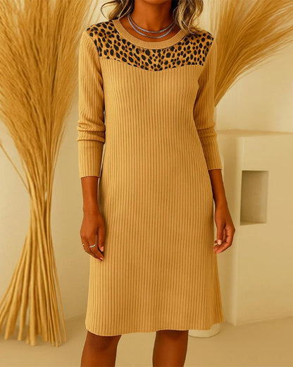 Leopardenkleid Chic mit Nieten