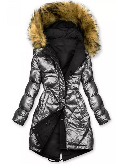 Warme Steppjacke Plüschfutter Doppelseitig