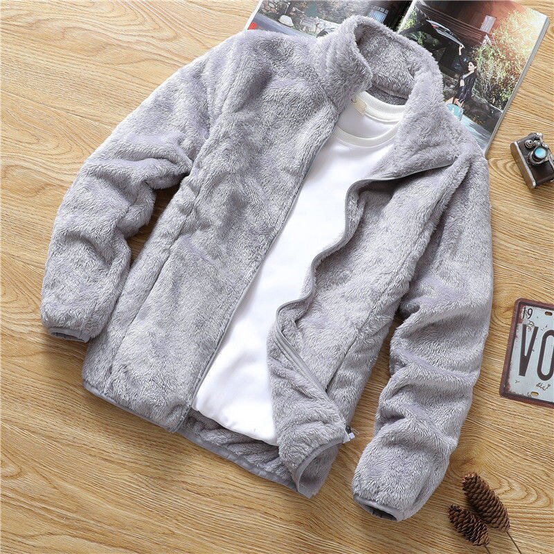Kuschel Fleecejacke Zweisiteig