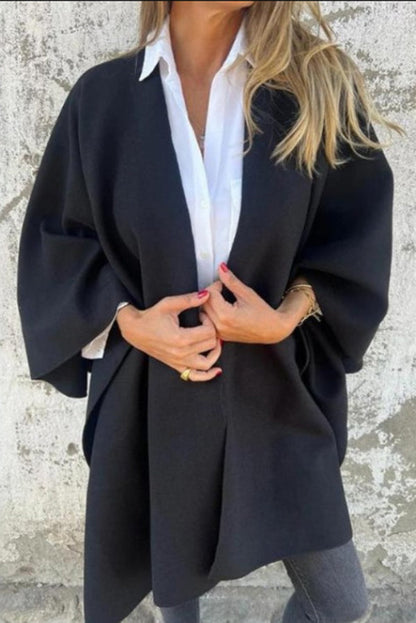 Gemütliche Stola Cape Jacke Lockerer Schnitt