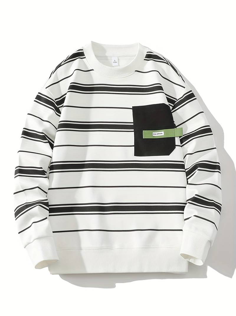 Stylisher Streifenpullover Herren Modern - IdealeKleiden