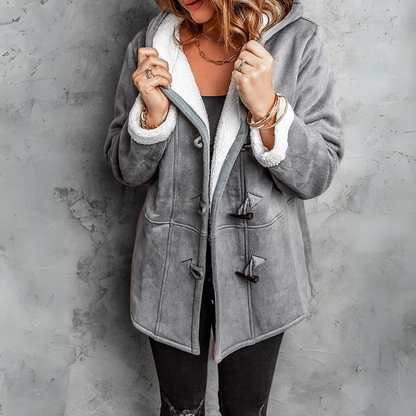 Stylische Damenjacke Kapuze Weich & Bequem