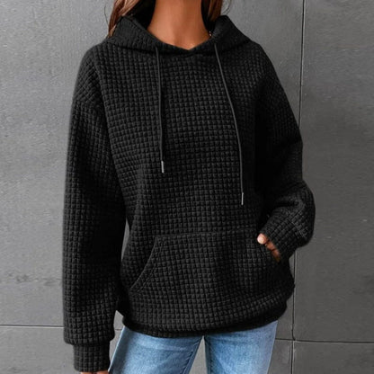 Kapuzenpullover Steppjacke Locker Fleece Kordelzug