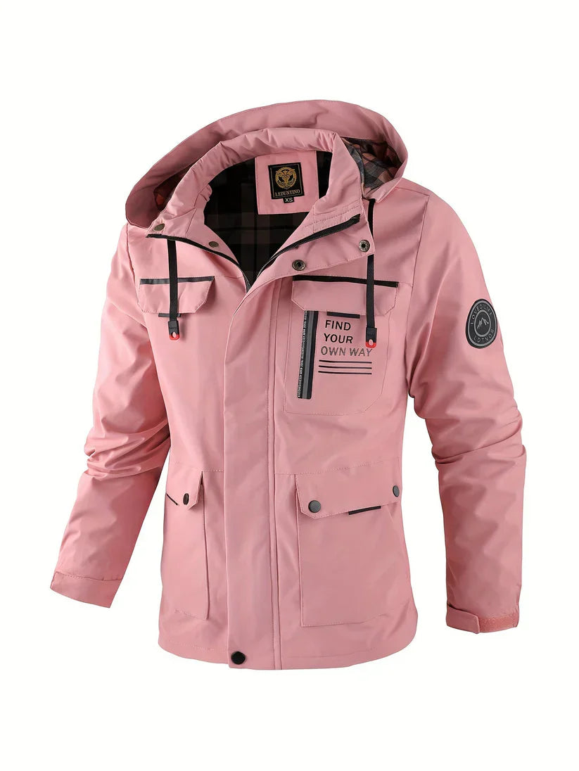 Herren Regenjacke Leicht Wasserdicht Winter