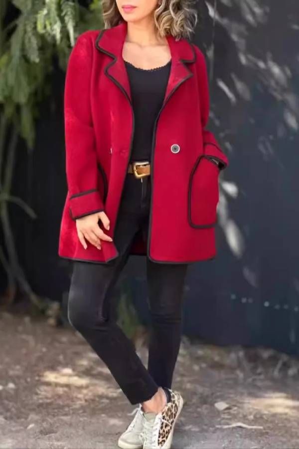 Stylische Herrenjacke Doppelseitig Woll