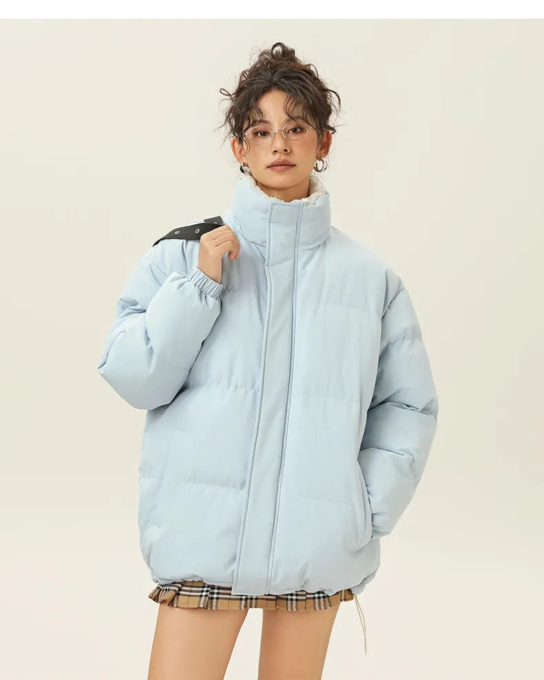Coole Winterjacke Stehkragen Warm Baumwolle