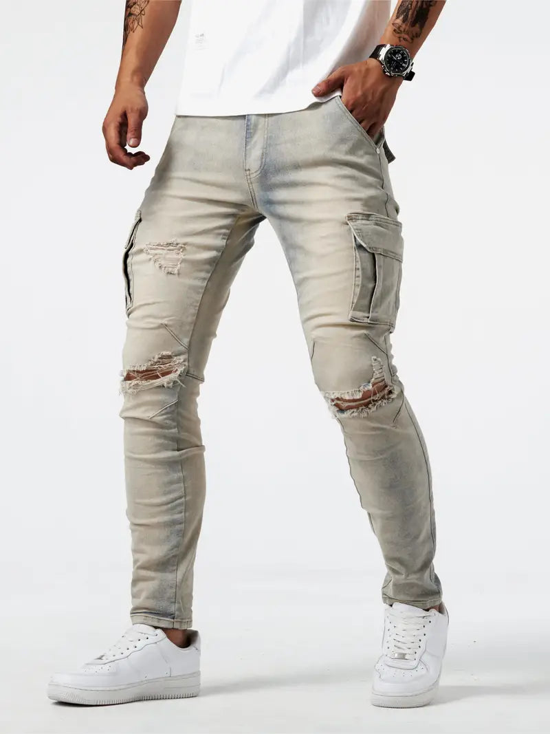 Lässige Herren-Jeans Streetstyle Cargo-Hose