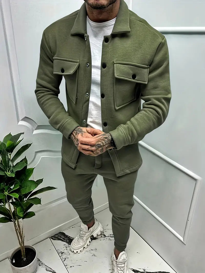 Männer Lederjacke 2-teilig Schnüren