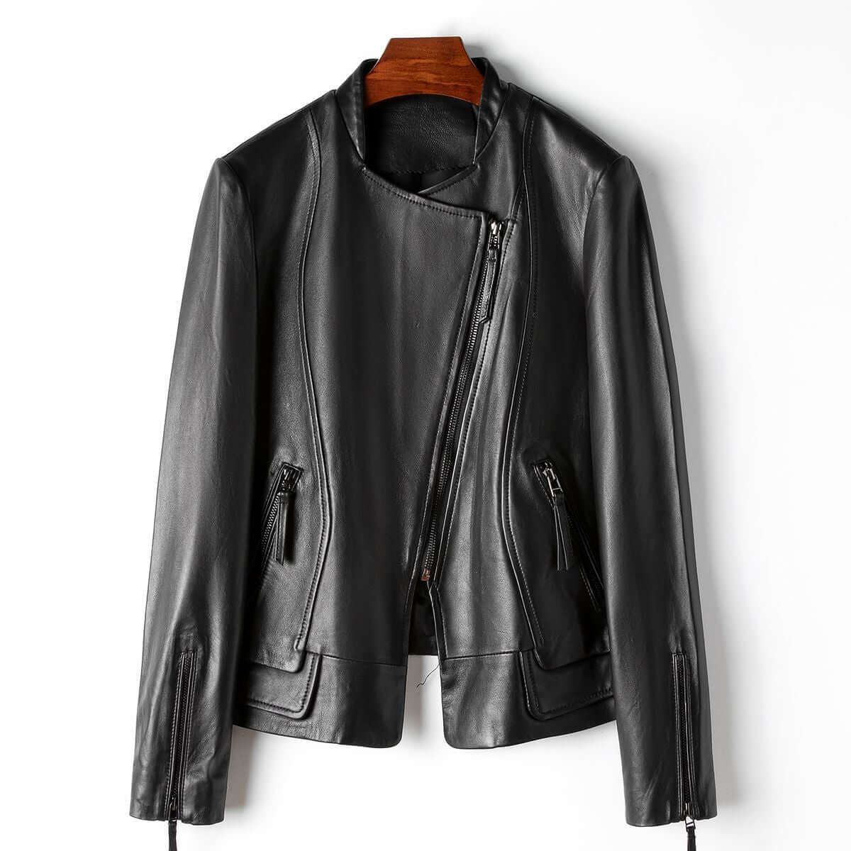 Elegante Damen Lederjacke Trendy Style
