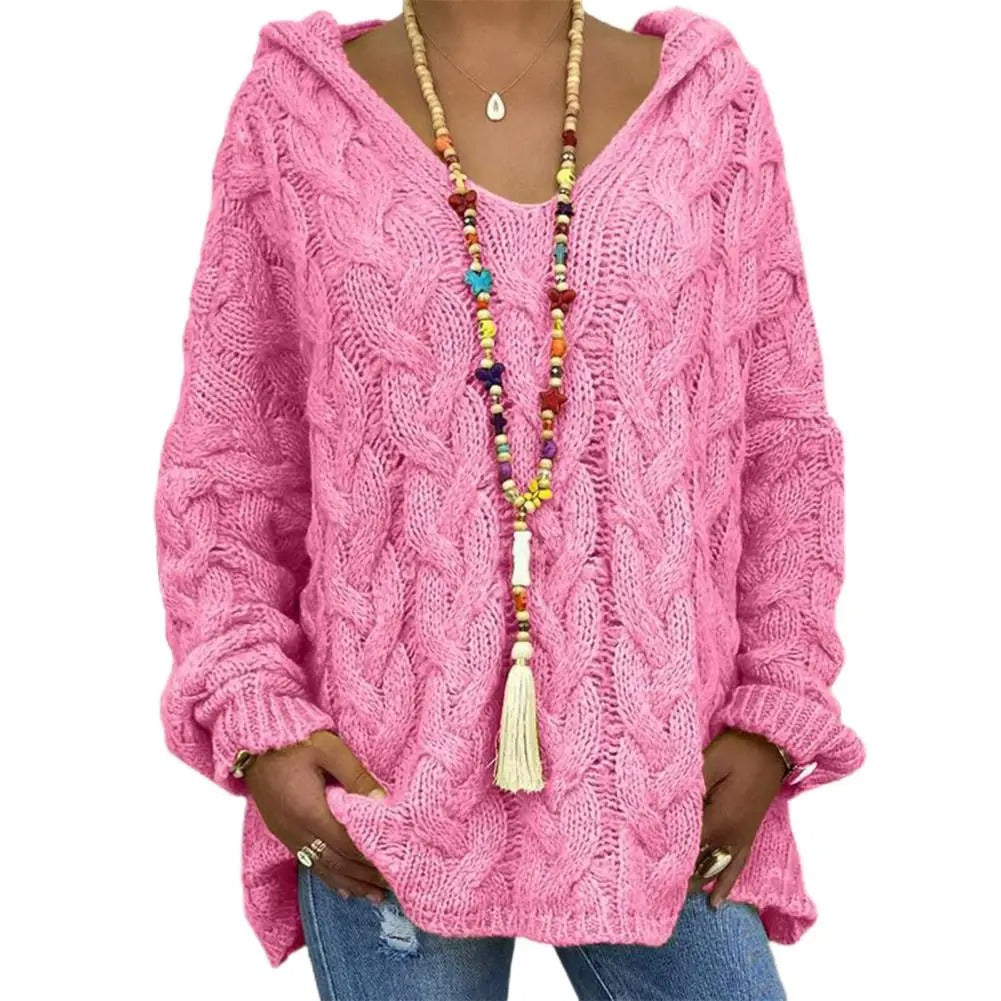 Stylische Damenhoodie V-Ausschnitt