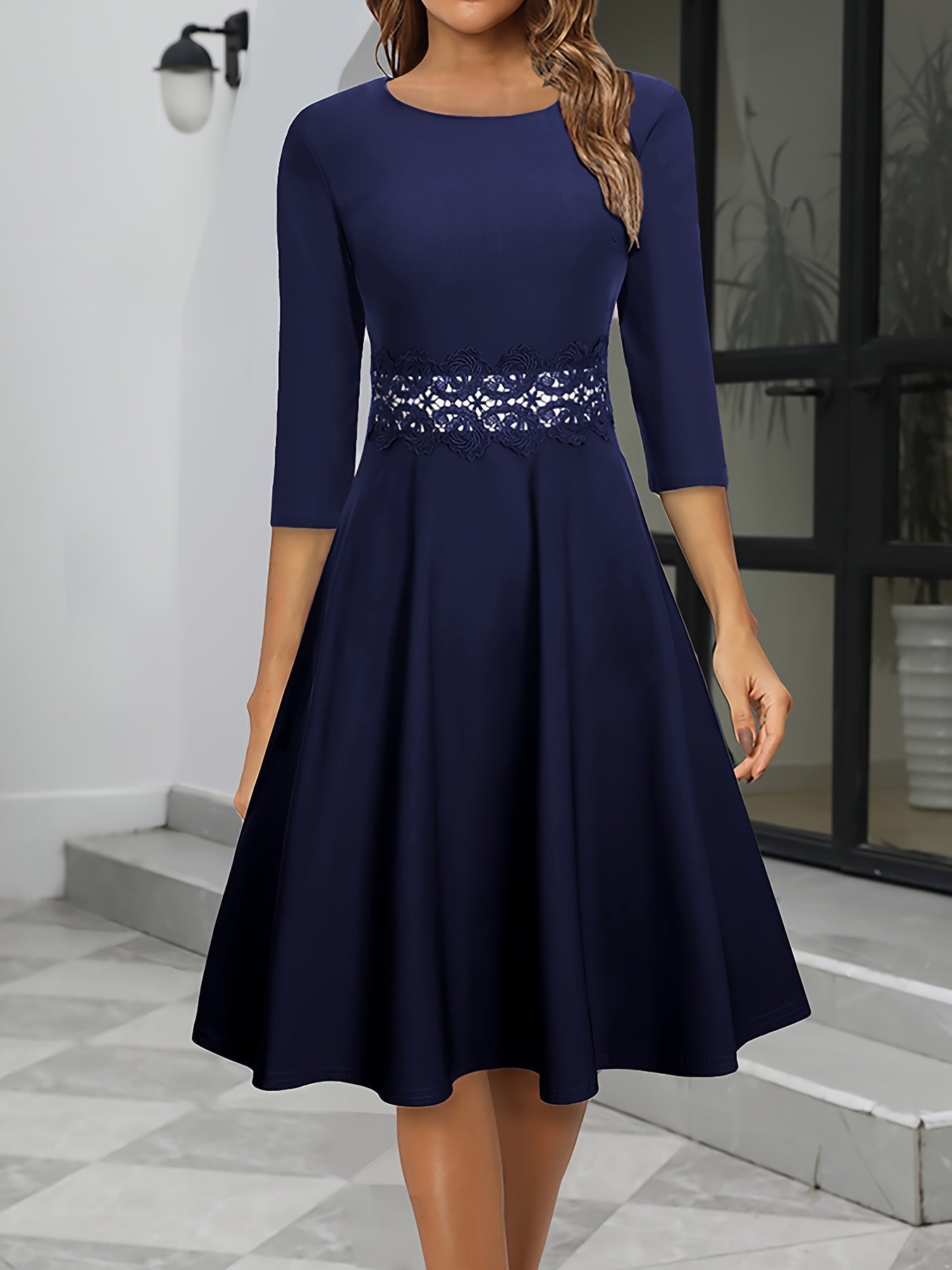 Elegantes Damenkleid Mittellang Party
