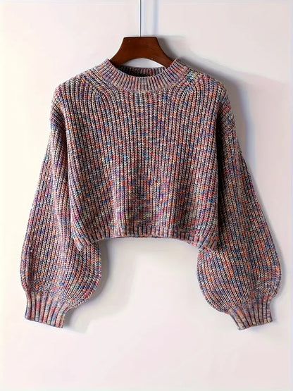 Damen Winterpullover Rippstrick Kurzmodell