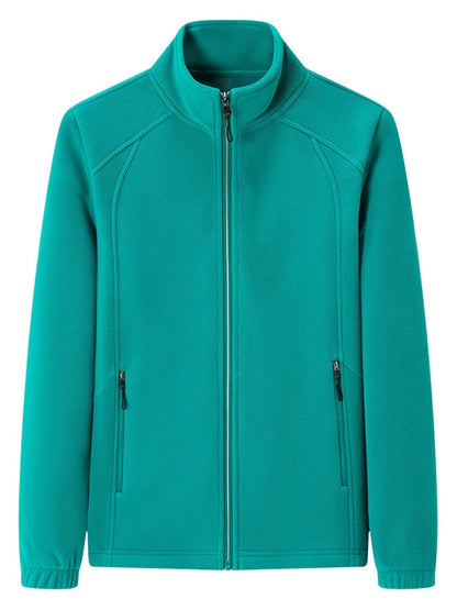 Damen Fleecejacke Warm Stehkragen Langärmlig