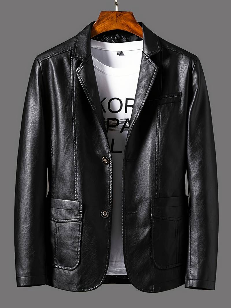 Herren Jacke Knöpfe Elegant Schnitt