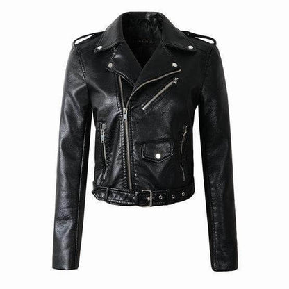 Damen Lederjacke Soft Bikerstyle - IdealeKleiden