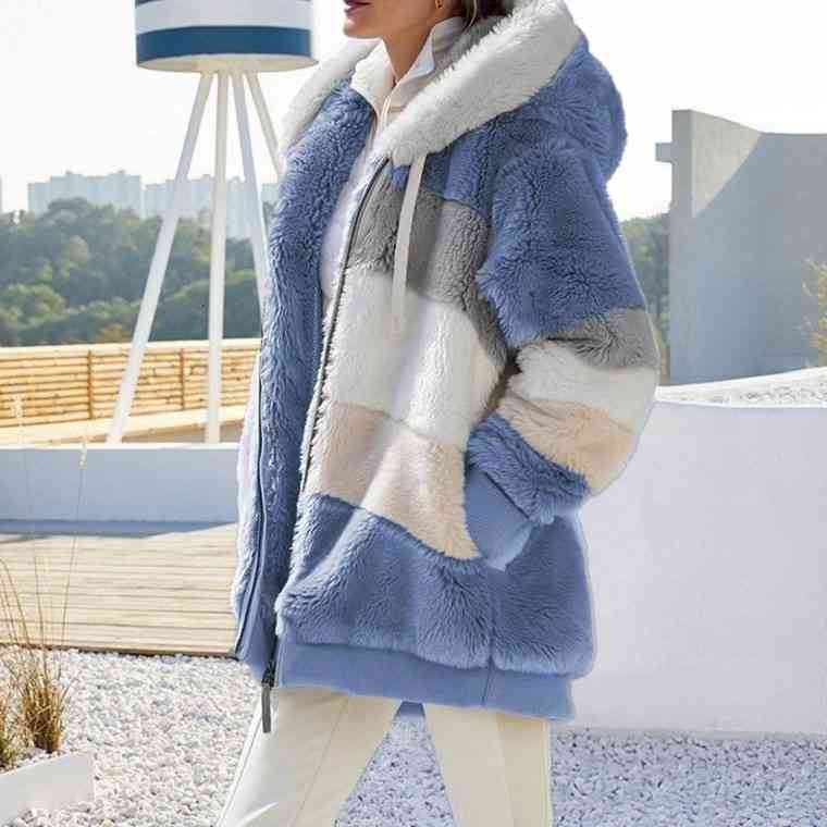 Modische Kapuzenjacke Color Block Design