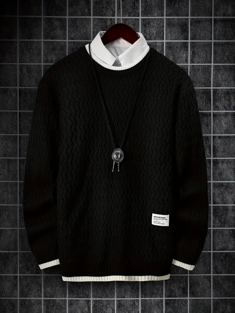 Thermo Strickpullover Herren Warm
