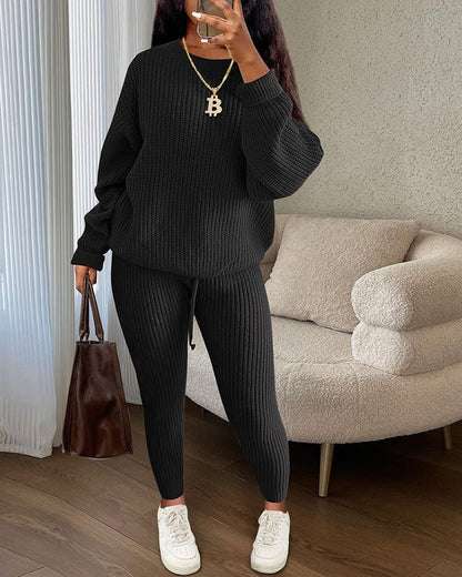 Elegantes Zweiteiliges Outfit Rundhals Ausschnitt