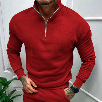 Schicke Pullover Herren Stehkragen Halbzipper