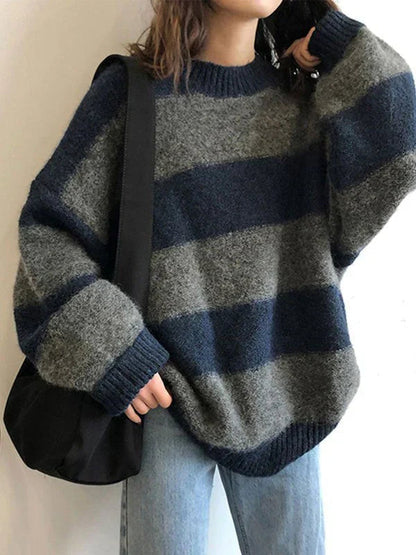 Elegante Damenstrickpullover Oversized Style