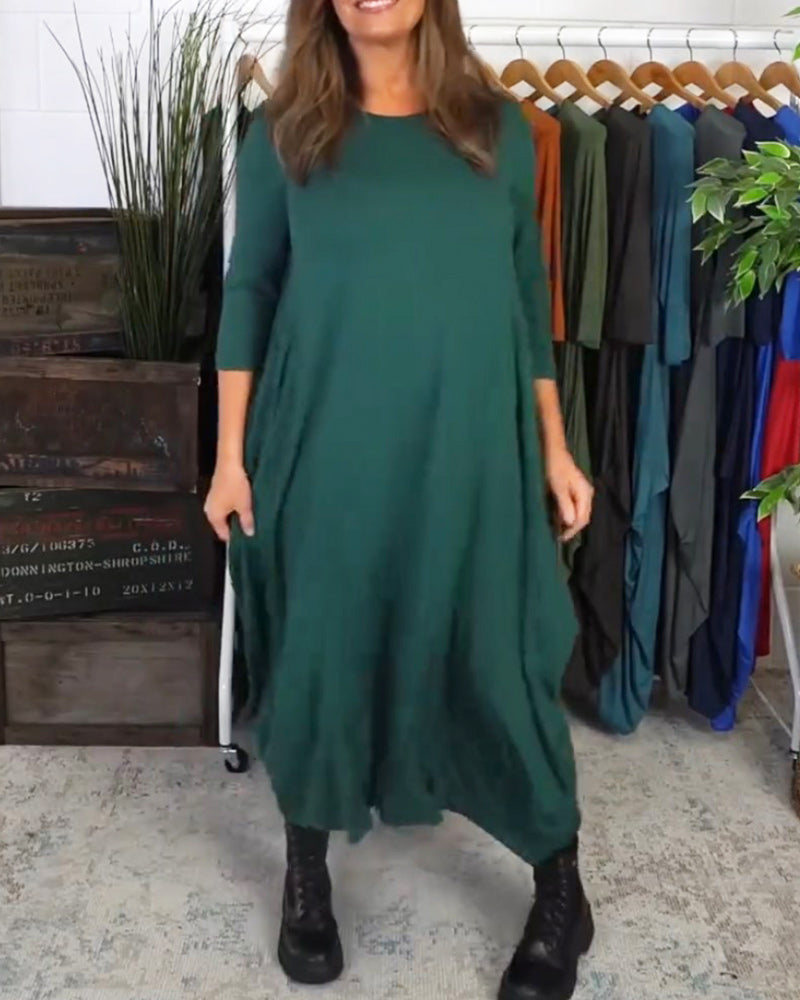 Elegantes Einfarbiges Sommerkleid