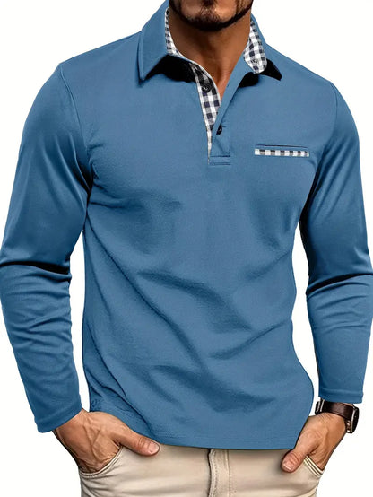 Herren Poloshirt Langarm Komfortable Qualität