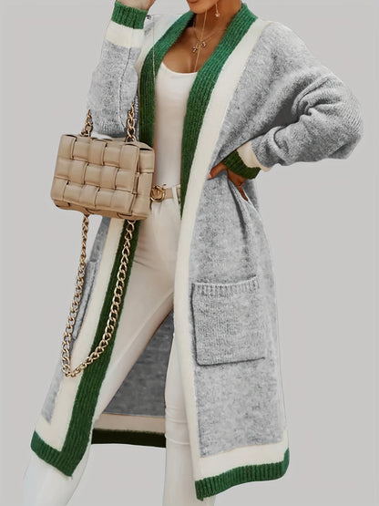Lange Strickcardigan Herbstlich Elegant Damen
