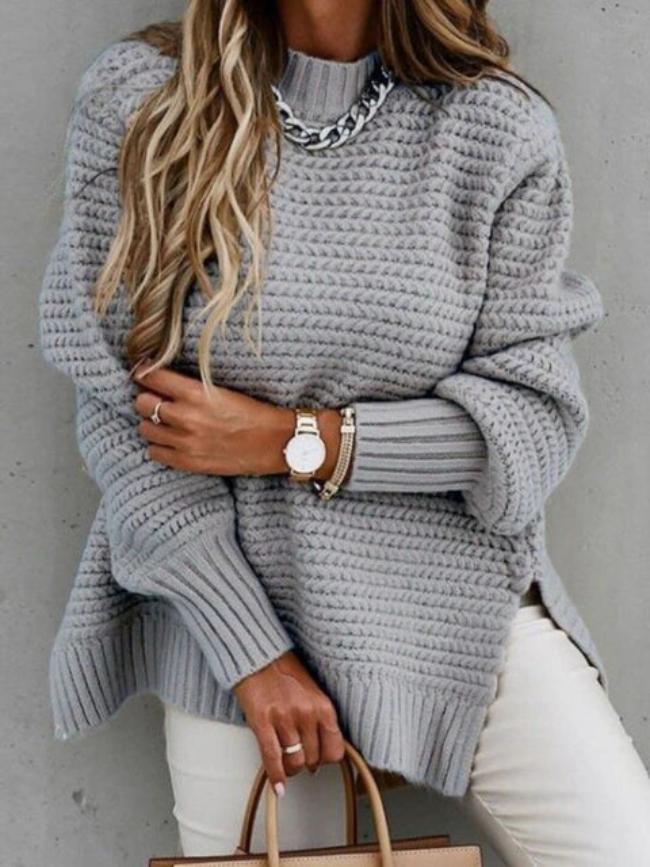 Weiches Strickkleid | Damenpullover Elegant Geschnitten