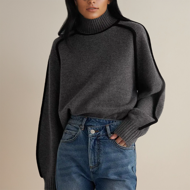 Bequemer Rollkragenpullover Casual Style