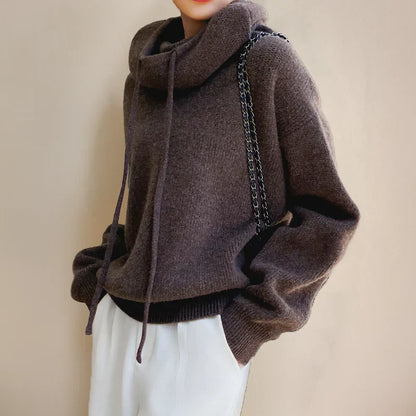 Große Wolle Pullover Übergröße Relaxed Fit