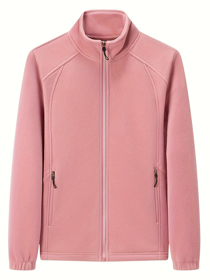 Damen Fleecejacke Warm Stehkragen Langärmlig