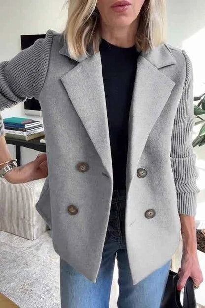 Damen Blazer Langarm Chic Stil