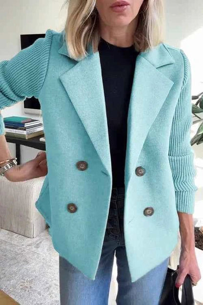 Damen Blazer Langarm Chic Stil