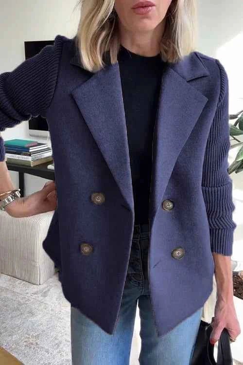 Damen Blazer Langarm Chic Stil