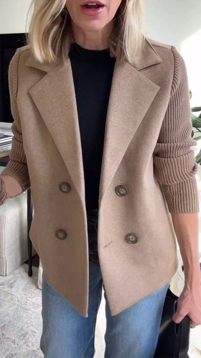 Damen Blazer Langarm Chic Stil