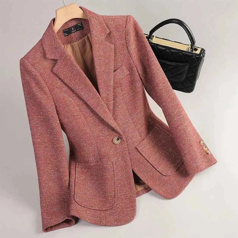 Damen Blazer Klassisch Elegant Zweiknopf