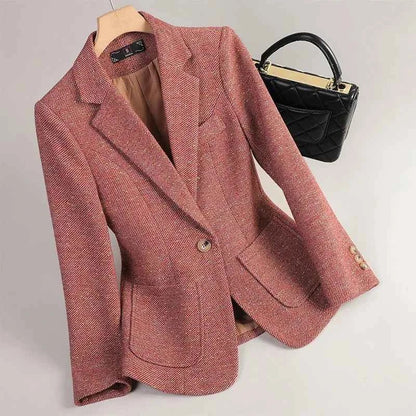 Damen Blazer Klassisch Elegant Zweiknopf